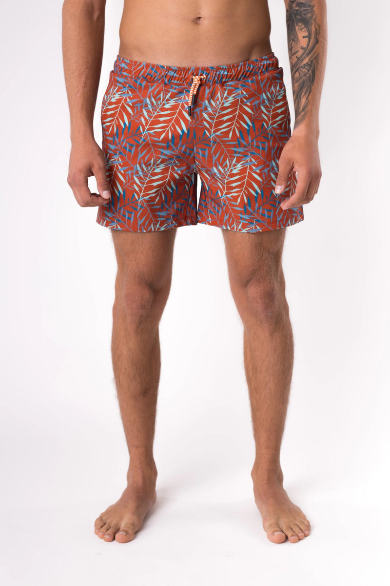 Swim shorts for men in burnt orange - Copper Bottom Swim